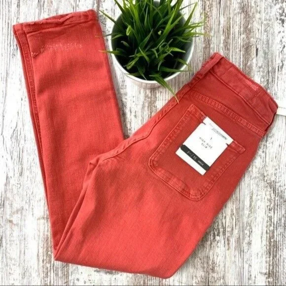 ANTHRO PILCRO & The Letterpress Jeans Ultra High-Rise Slim Straight 25 NEW NWT - Picture 11 of 12